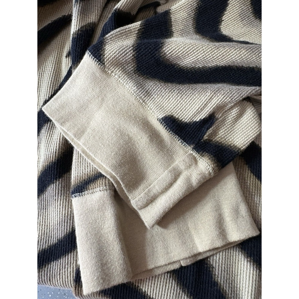 Lauren Ralph Lauren Womens 2X Zebra Henley Top Waffle Knit Cotton Plus Size - Picture 7 of 11